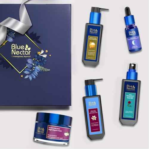 Blue Nectar Indulgent Nature Beauty Gift Set for Women & Men | Face Cream, Serum, SPF Lotion, Face Wash & Rose Face Mist | Gift Box for Birthday, Anniversary & Special Occasions