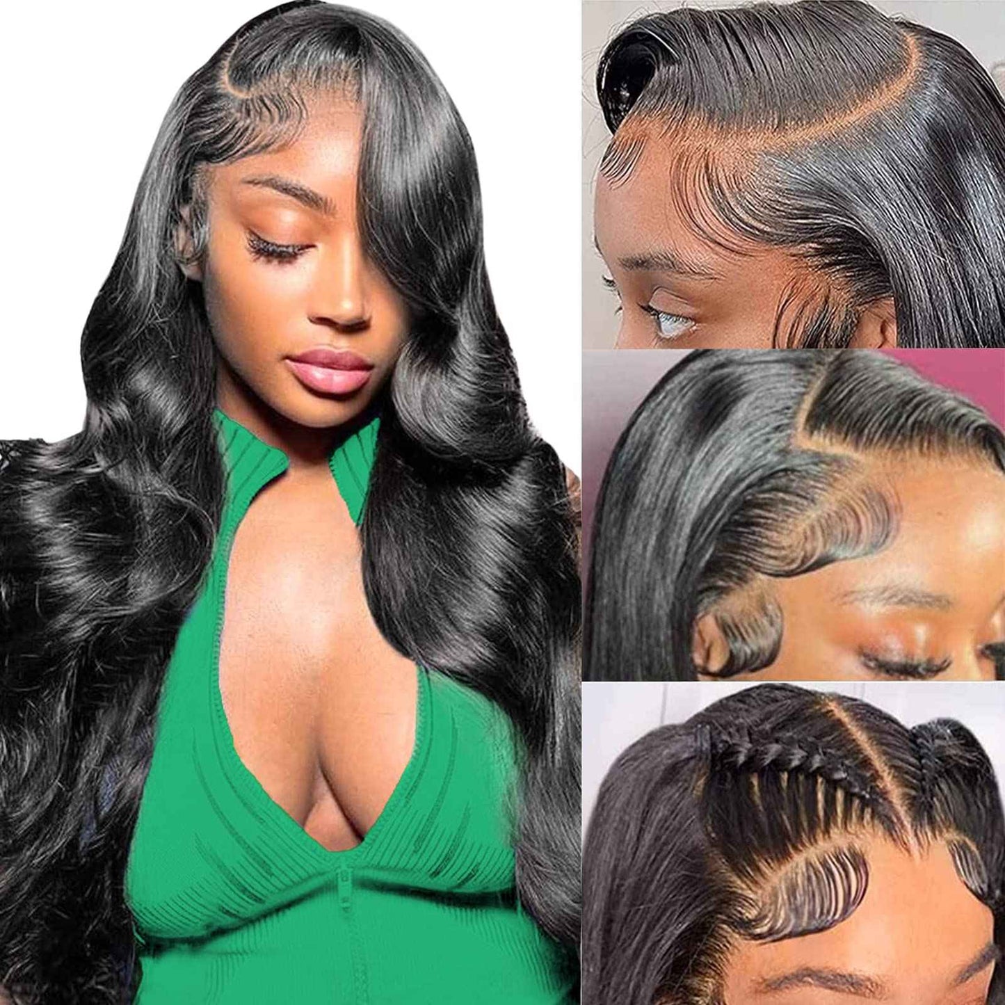 30 Inch Lace Front Wig Human Hair 13x6 HD Body Wave Lace Front Wigs Human Hair Pre Plucked 180 Density Frontal Wigs Human Hair wigs for Black Women 10A Glueless Wigs Human Hair Pre Plucked wig