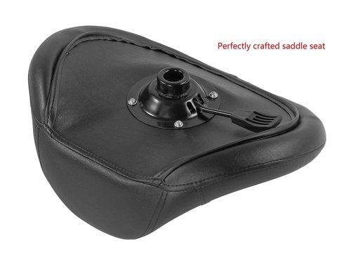 Antlu Saddle Stool Chair for Massage Clinic Spa Salon Cutting, Saddle Rolling Stool with Wheels Adjustable Height (Black)