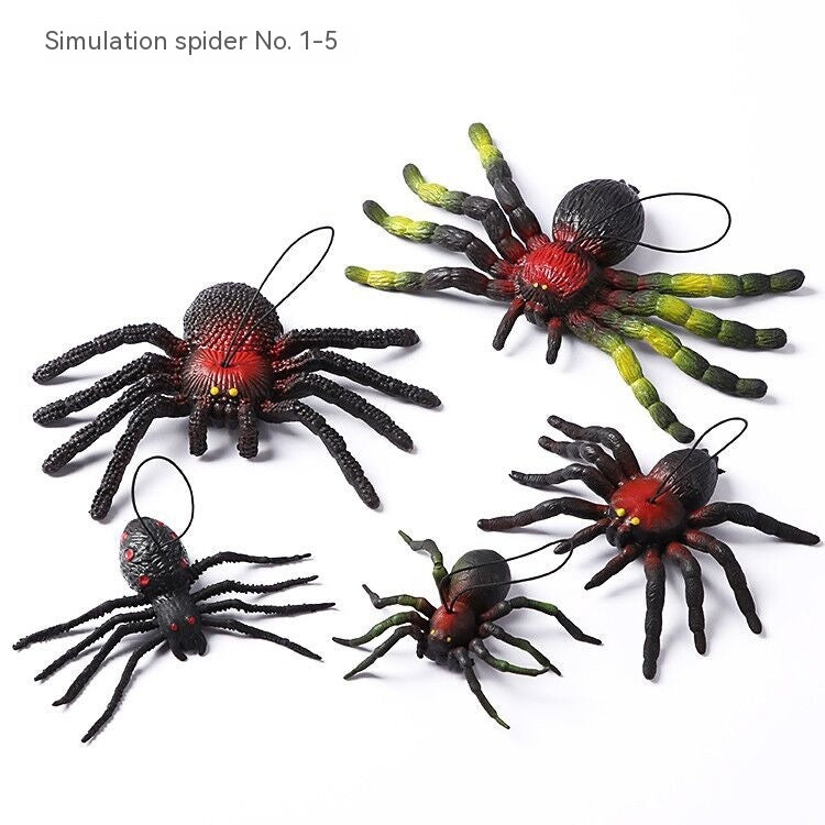 Halloween Rubber Spider Decorations for Party & Haunted Houses - Multiple Styles