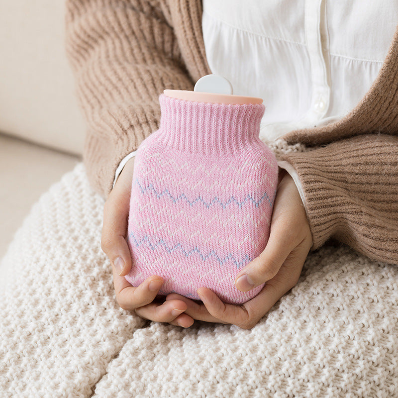 Cute Plush Hand Warmer with Silicone Water Bottle - Home & Office Use