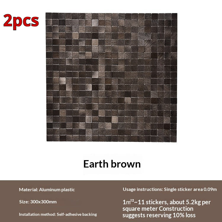 Self-Adhesive Mosaic Tile Wall Panels - Aluminum Plastic Background for Kitchen & Home Decor