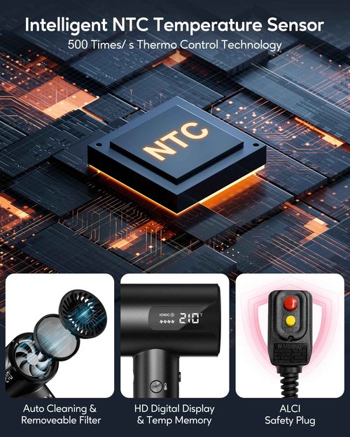 Farery PRO 3-in-1 Thermal Brush Set & FARERY H8 Professional Ionic High Speed Hair Dryer