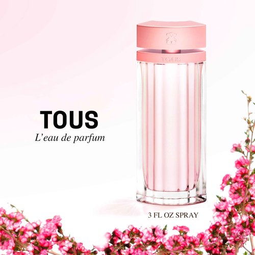 TOUS L'eau De Parfum Spray For Women, Elegant Floral Musky Perfume For Everyday Wear With Notes Of Jasmine, White Peony, and Amber, 3 Fl Oz