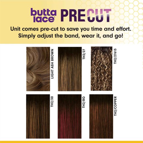 Sensationnel Butta Lace Precut Wigs - Unit 6 Glueless Extra Wide 5 Inch Deep Parting Synthetic Pre Tweezed Smaller Knot Hairline (TH2/30)