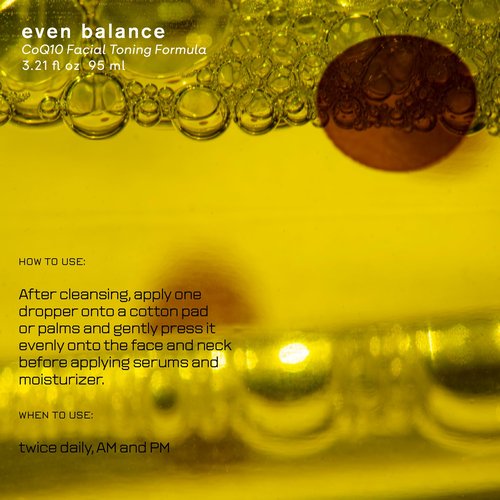 Even Balance, CoQ10 Facial Toner Repairs & Protects with Antioxidants, Azelaic Acid, Turmeric, Superoxide Dismutase & Hyaluronic Acid for Bright, Smooth, Hydrated Skin - 3.21 fl oz