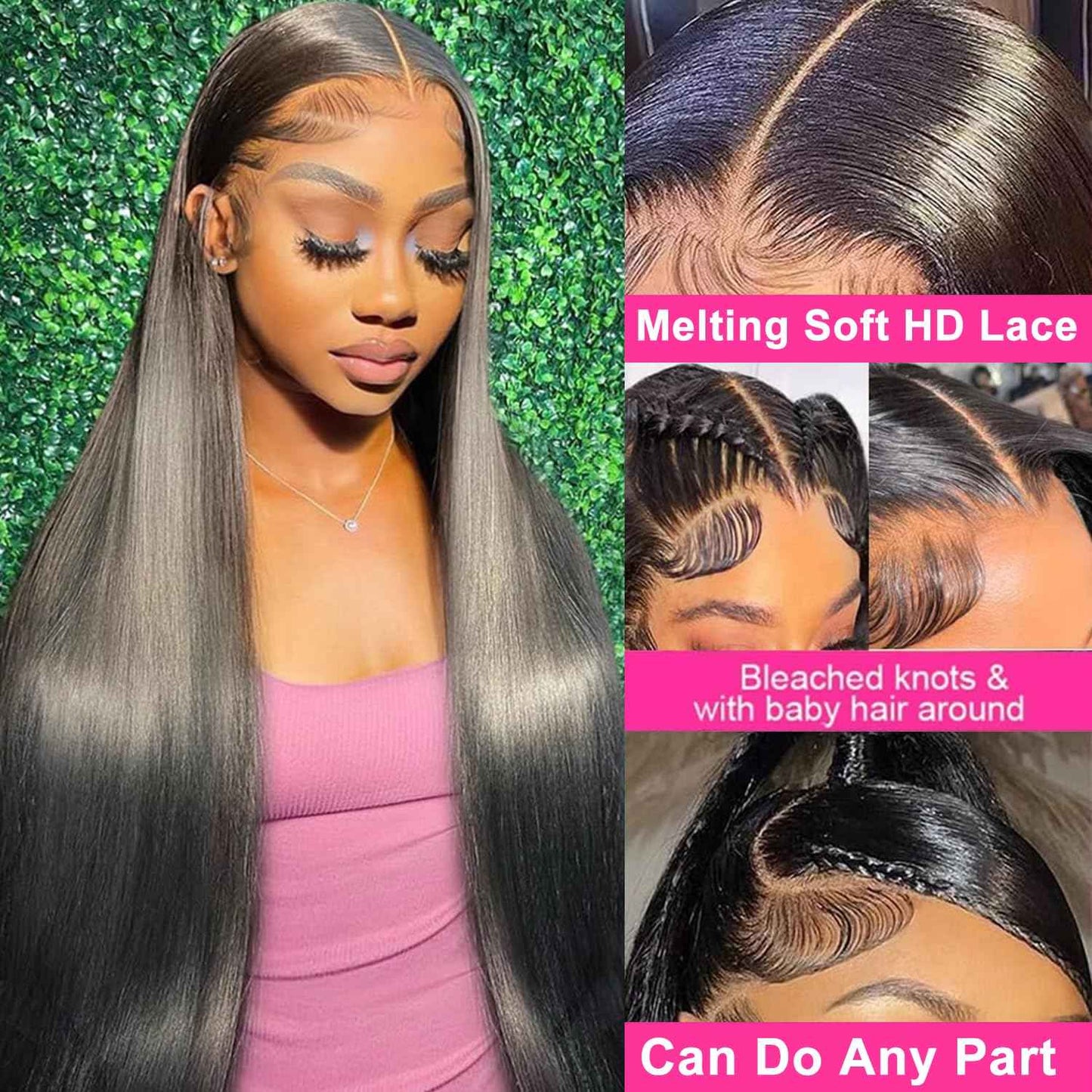 30 Inch 13x6 Lace Front Wigs Human Hair Straight HD Lace Front Wigs Human Hair Pre Plucked Straight Wigs Human Hair 13x6 Straight Lace Frontal Wigs 200 Density Glueless Wigs Human Hair for Women