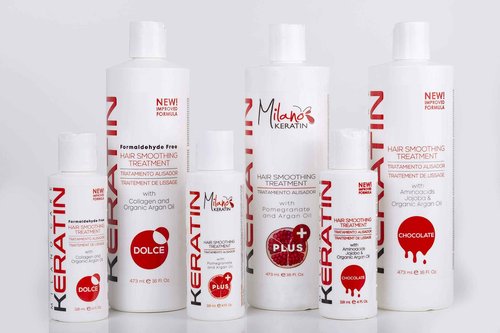 Milano Care Keratin Hair Smoothing Treatment - Silky Hair Mask with Jojoba Oil and Amino Acids - Professional Salon Hair Care System, 16 fl oz