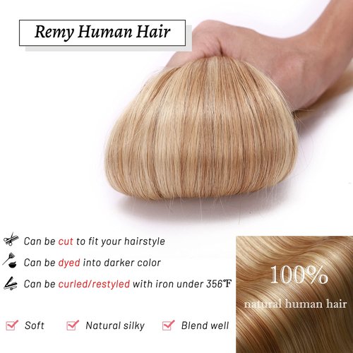 S-noilite One Piece Clip in Extensions Human Hair 5 Clips 3/4 Full Head Ash Blonde to Bleach Blonde Hair Extension for Women,One-Piece Design Clip on Hairpieces 18 Inch 90g