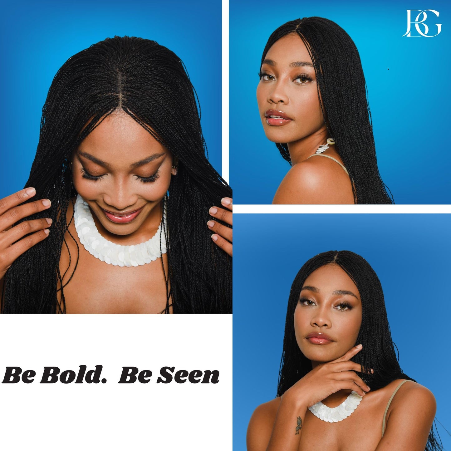 JBG SERVICES Twisted Wigs, 18-Inch Micro Million Twist Braided Wig - Light, Soft Braid Wigs for Black Women with Glueless Front Lace Closure - No Tangle Synthetic Braid- Darkest Brown Color 2