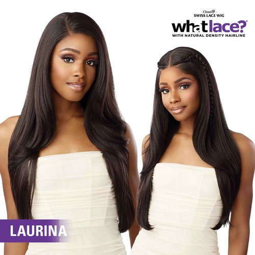 Sensationnel What Lace 13X6 Wigs - Laurina Lacefrontal Hand Tied Glueless Synthetic With Natural Density Preplucked Hairline (1 JETBLACK)
