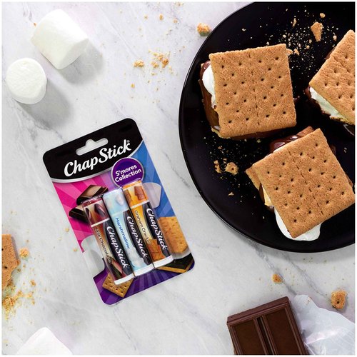 ChapStick Lip Moisturizer, S’Mores Collection 3-Packs (12 Sets/36 Tubes) – Bulk Lip Balm, Cozy & Sweet, 0.15 Oz Ea