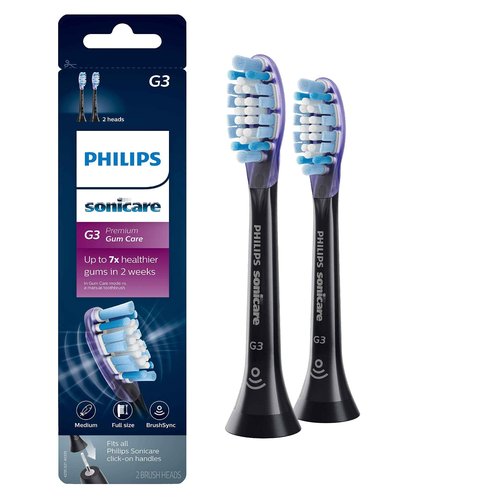 Philips Sonicare Genuine Premium All-in-One and G3 Premium Gum Care Replacement Toothbrush Heads Bundle (4 Brush Heads)