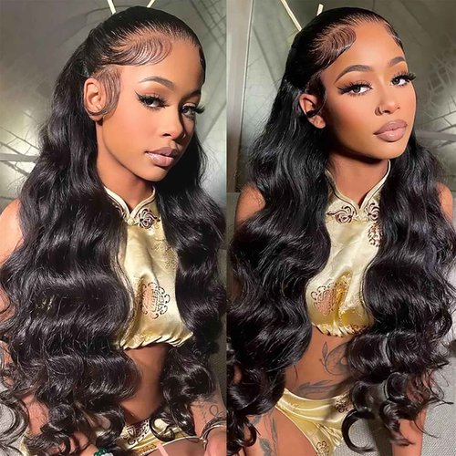 DaiMer Brazilian Body Wave Virgin Hair Weave 3 Bundles 18 20 22 inches Remy Body Wave Human Hair Extensions Unprocessed Hair Weft Natural Black Can be Dyed