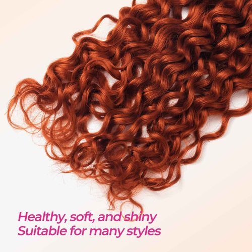 PiPiHA 100% Human Hair for Braiding, Water Wave, 24 Inch, 2 Bundles, 100g, Curly, Boho Knotless Braids