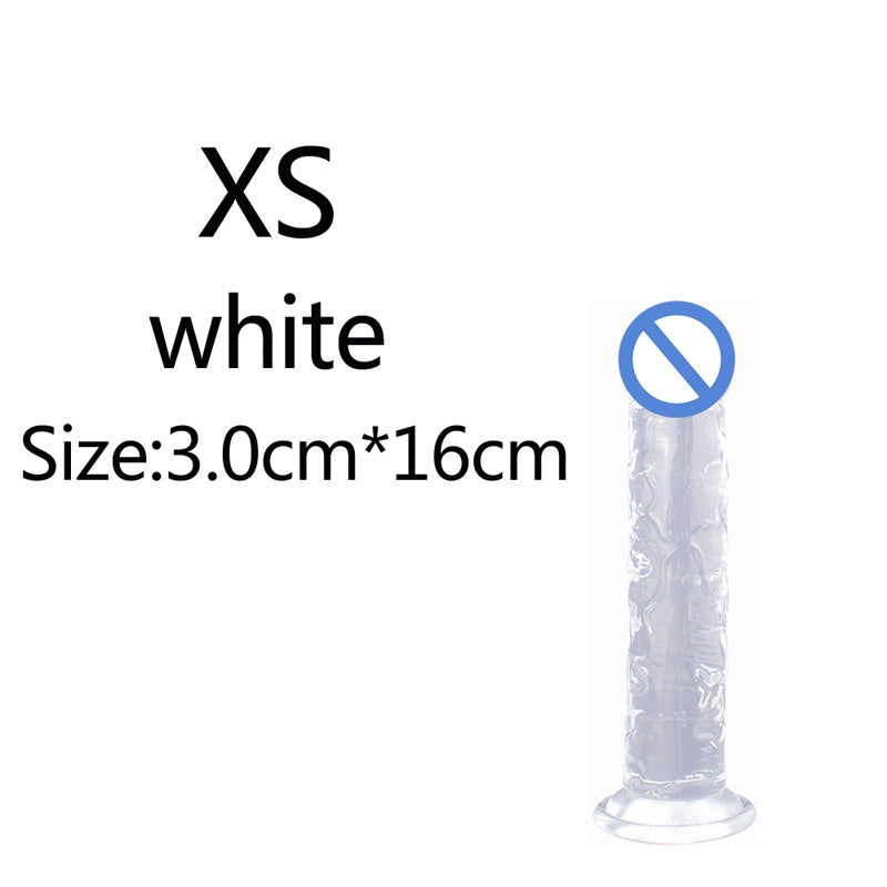 Egg-Free Crystal Clear Silicone Dildo Toy for Adult Wellness