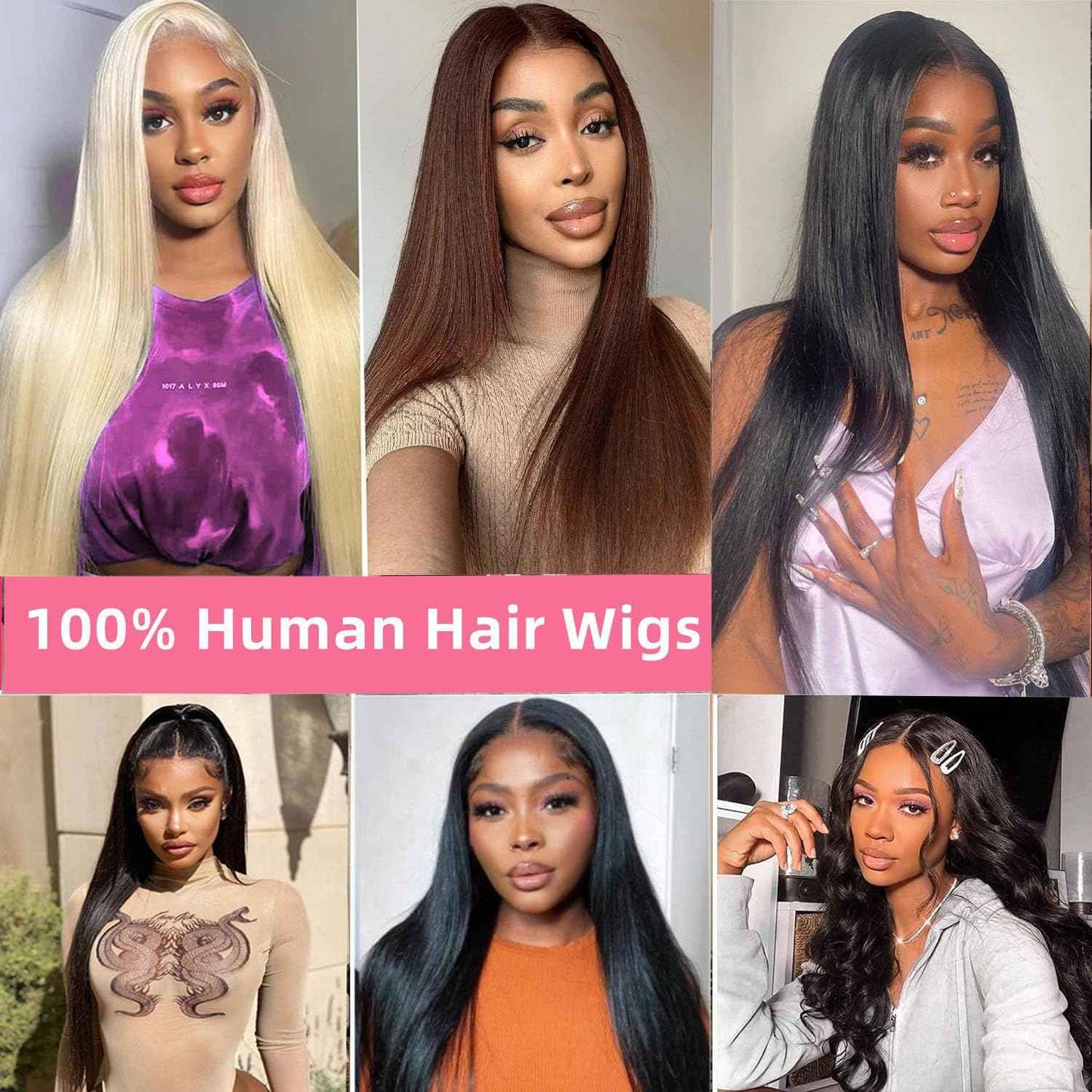LATTIXXIA 6x5 Wear and Go Glueless Wigs Human Hair Pre Plucked Pre Cut 200% Density HD Lace Straight Lace Front Wigs Human Hair Glueless Lace Front Wigs For Women 26 Inch