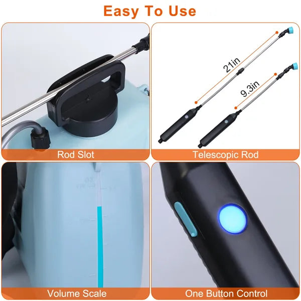 5L Electric Plant Sprayer - Automatic Handheld with 3 Spray Spouts