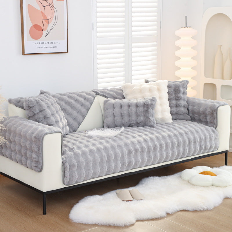 Warm Plush Bubble Pillowcase - Soft Square Pillow Cover for Home & Decor