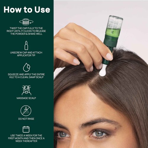 Rene Furterer Triphasic Progressive Concentrated Serum for Hereditary, Hormonal Thinning Hair - Drug-Free - Receding Hairline - Leave-In - Sulfate, Paraben, Silicone-Free - 8 ct., 30-Day Supply