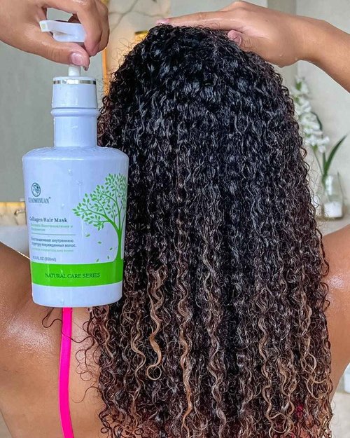 Xiaomoxuan Tea Tree Shampoo and Collagen Mask with Hair Milk for Hair Care Bundle