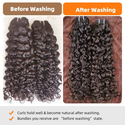 Clytie Raw Short Natural Brown Curly Bundle Human Hair, 5 Years Lasting Tight Curly Bundle Human Hair Dark Brown Real Unprocessed One Donor Virgin Human Hair Deep Curly Weave Sew in Single 10 Inches