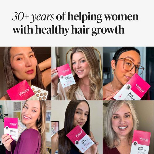 Viviscal Hair Growth Supplements for Women, Thicker Fuller Hair Support for Thinning Hair and Hair Loss, with Biotin and Marine Collagen, Drug-Free, 180 Tablets, 90-Day Supply
