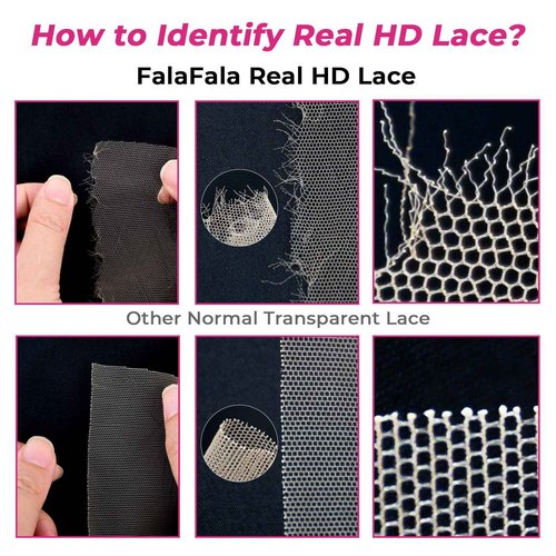 FalaFala 13x4 Skinlike REAL HD Lace Frontal Only, 0.1mm Ultra-thin Body Wave Baby Hair Pre Plucked Swiss HD Lace Frontals Melted Virgin Human Hair Natural Black 14 Inch