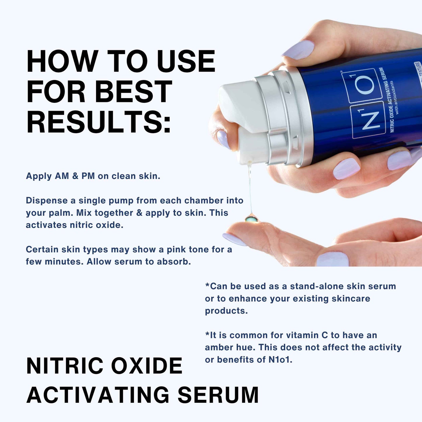 Nitric Oxide Activating Serum with Antioxidants | Hydrating Serum For Face | Decreases Wrinkles | Pore Minimizer | Improves Skin Texture | Helps Dark Spots | 1 Fl Oz, 30ml