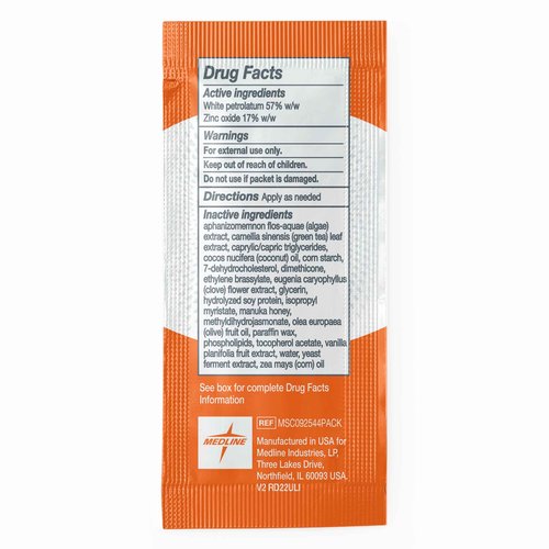 Medline Remedy Phytoplex Z-Guard Skin Protectant Paste, o.13 Ounce, 144 Count