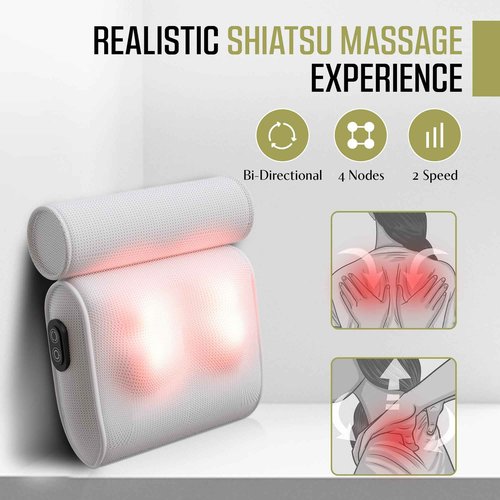 MONET Massaging Bath Pillow - IPX8 Waterproof Bath Pillow for Tub - Soft 4d Mesh Back, Neck and Shoulder Massager - Deep Tissue Relief and Relaxation - Non-Slip 6 Suction Cup - Fits All Tubs