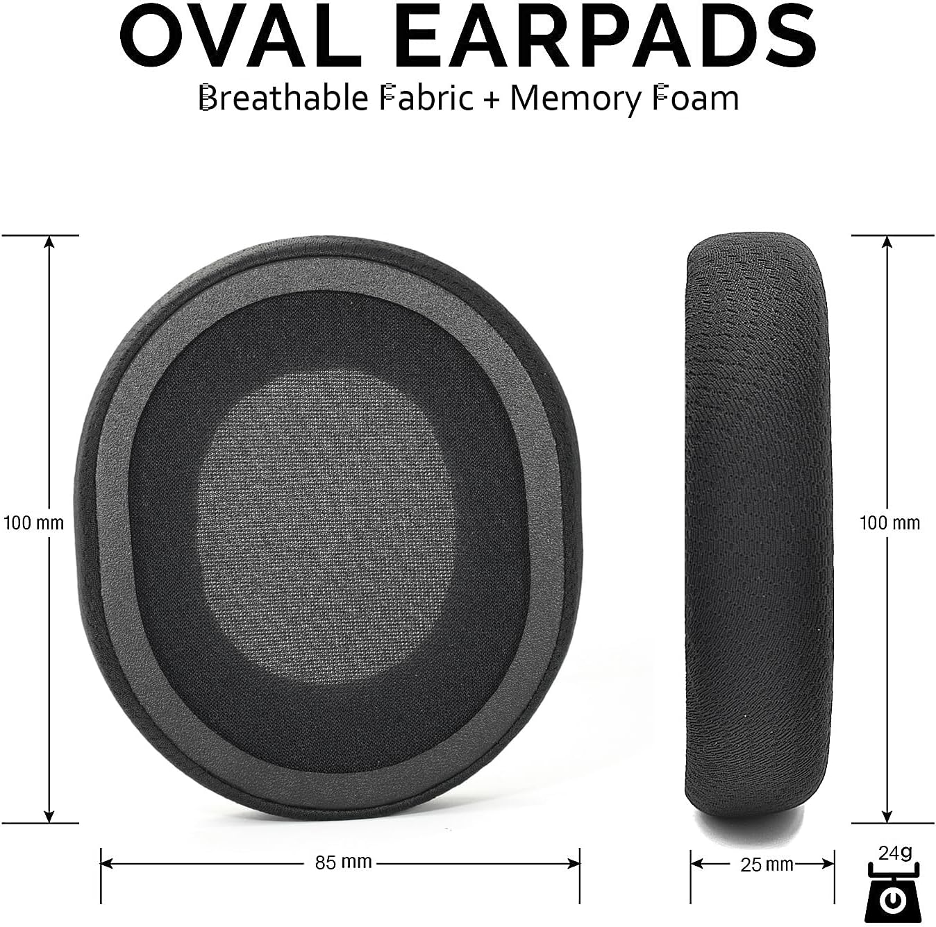 Arctis 3/5 / 7/9 Replacement Black Fabric Ear Pads Cushion Compatible with SteelSeries Arctis 3 / Arctis 5 / Arctis 7 Arctis 9 / Arctis 1 / Arctis pro Lossless Wireless Gaming Headset Headphone