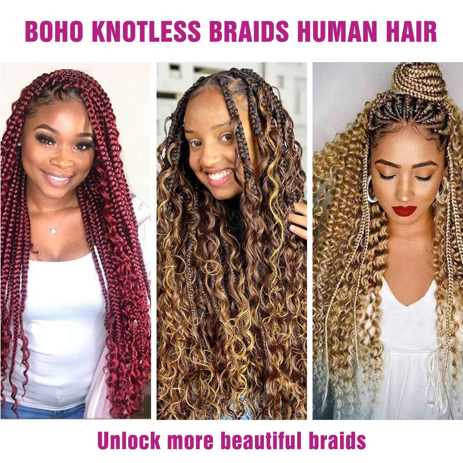 4/27 Honey Blonde Human Braiding Hair Deep Wave Bulk Human Hair,Highlight No Weft Curly Braiding Hair Extensions for Boho Braids Wet and Wavy Braiding Human Hair Bundles(24inch,4/27,100g)