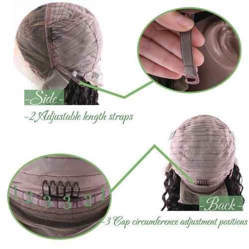 beauty youth Glueless Water Wave Short Bob Human Hair Lace Front Wigs for Black Women 13x4 Frontal 10A 100% Brazilian Virgin Water Wave Bob Wig With Baby Hair Pre Plucked 150% Density