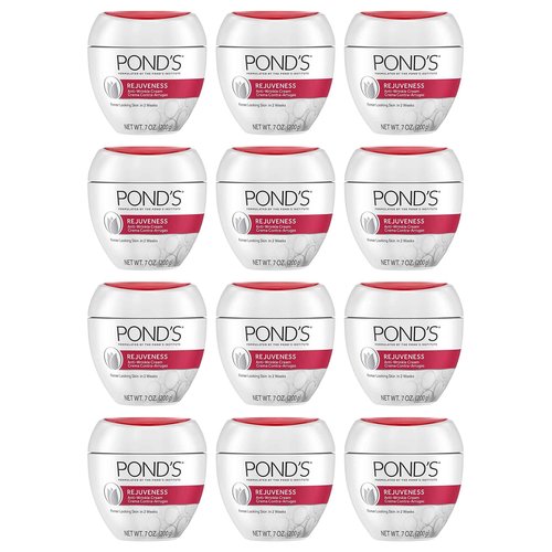 POND'S Rejuveness Face Cream for Women, Anti-Aging Face Moisturizer Skin Care with Alpha Hydroxy Acid and Collagen, 7 oz, 12 Pack