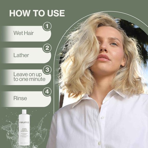 NEUMA Re Neu Shampoo 32 Fl. Oz. Revitalizing, Soothing & Gentle Cleansing Sulfate Free Shampoo, Peppermint & Vanilla Scent