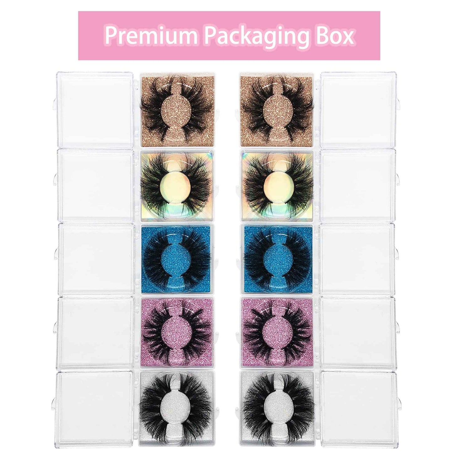 25MM Mink Eyelashes Wholesale Ninglash 30 Pack False Eyelashes, Dramatic Real Mink EyeLashes, Thick HandMade Full Strip Lashes, Crueltyl Free Fluffy Lash, 3D Mink Lashes Bulk …