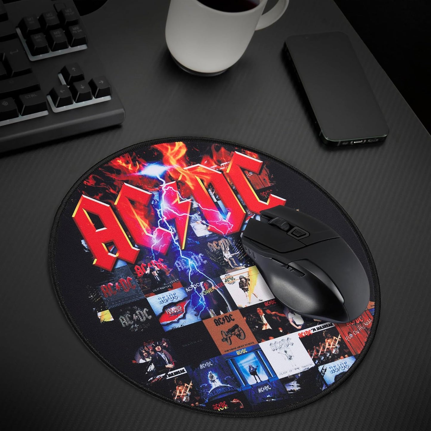 AC/DC - Gaming Mouse Pad - Officially licensed ACDC desktop mouse pad gift - 30 cm