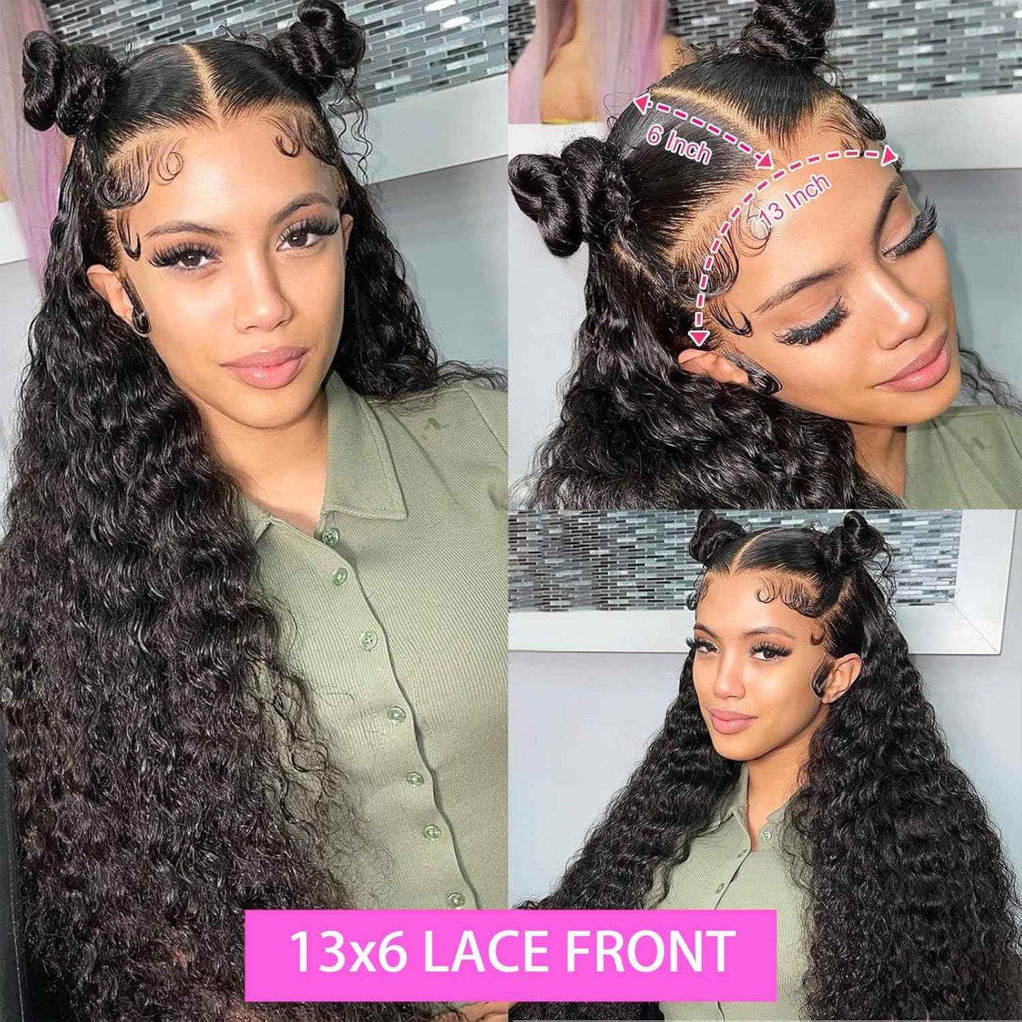 InsQueen 𝗜𝗻𝘀𝗤𝘂𝗲𝗲𝗻 Wet and Wavy Human Hair Wig Pre Plucked Pre Bleached Knots 13x6 HD Lace Front Wigs for Black Women 200 Density Brazilian Remy Human Hair (26 Inch)