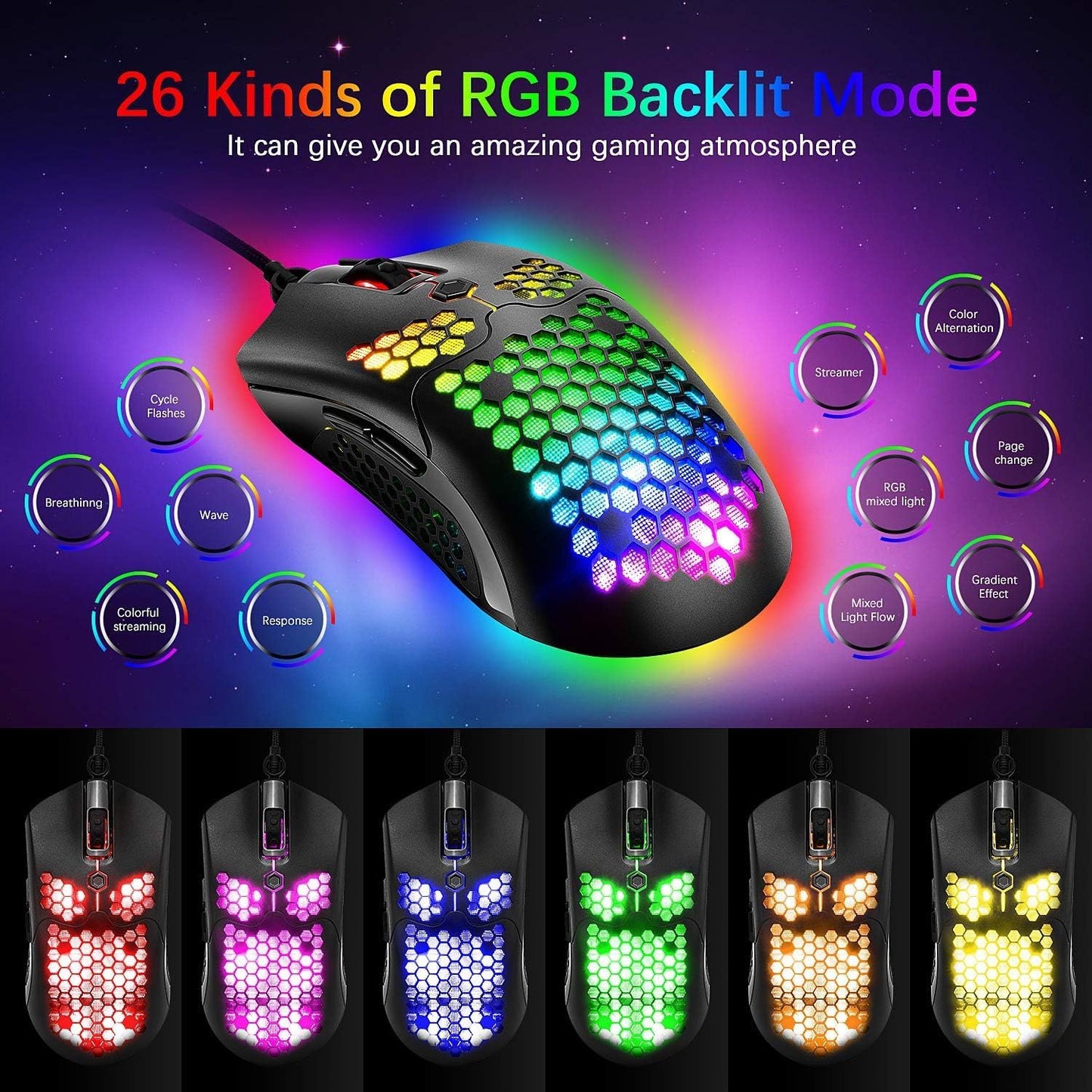 ZIYOU LANG Gaming Keyboard and Mouse and Mouse Pad,Wired Green Backlit Mechanical Keyboard,Superlight RGB Gaming Mouse,12000DPI Optical Sensor,6 Programmable Buttons Mice for PC Gamers