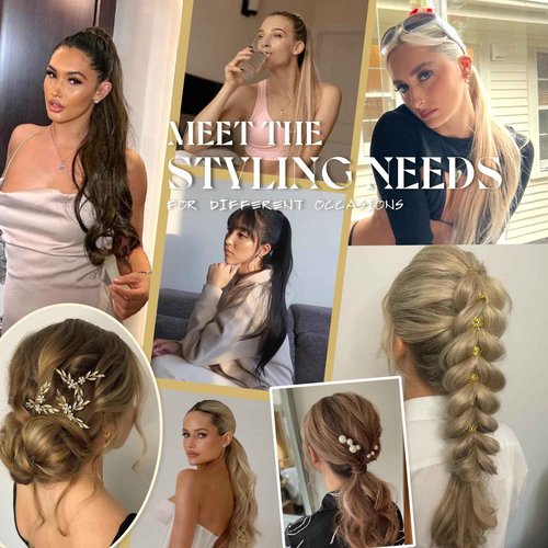 Ve Sunny Ponytail Extension Real Human Hair for Women Clip in Ponytail Hair Extension Straight Hair Pieces Wrap Around Darkest Brown 22inch 80G