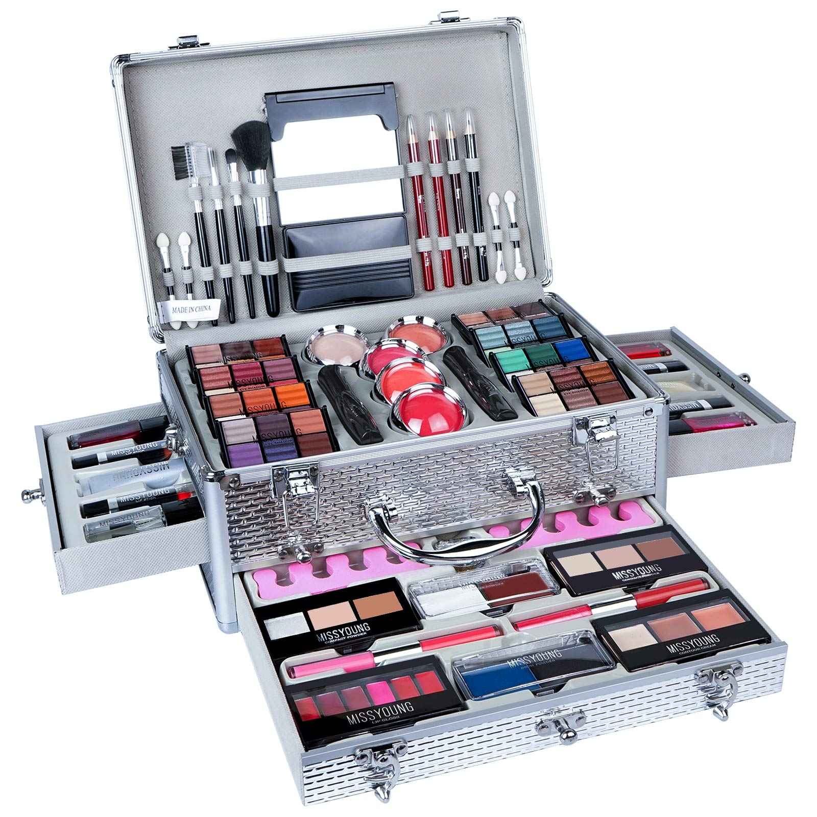 Joyeee All-in-One Makeup Kit Gift Set Women Full Set Carry All Professional Make up Kit With Makeup Bag Lipgloss Lipstick Concealer Blush Foundation Face Powder Eyeshadow Palette Cosmetic Palette #2