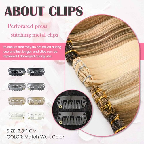Dark Brown Clip in Hair Extensions Real Human Hair 100G 100% Real Human Hair Clip in Hair Extensions 7pcs 16clips (20 Inch #2)