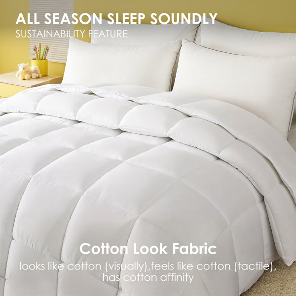 Oversized Checkered Quilted Duvet Cover - Cozy Design