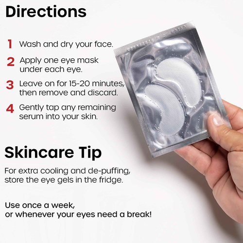 The Man Mesh Hydrogel Under Eye Patches for Men - Cooling, Hydrating & Firming Eye Masks for Dark Circles & Puffiness - Men's Anti-Aging Patches with Hyaluronic Acid, Collagen & Vitamin E. (12 Pairs)