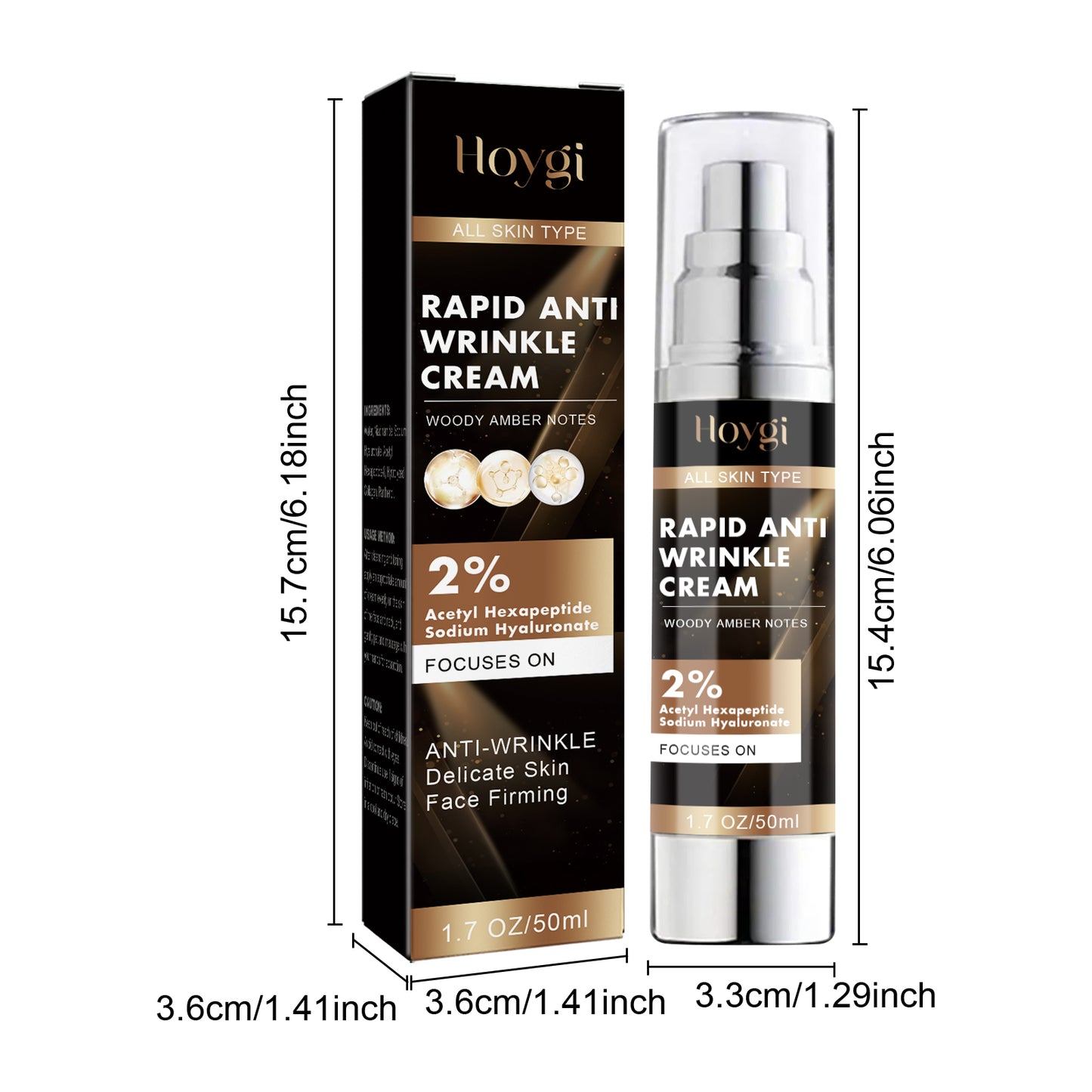 Anti-Aging Face Cream with Niacinamide & Peptides - Hydrating & Firming