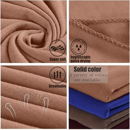 ZRQ 12 Pieces Head Wraps for Women Stretch Jersey Turban Fashion Headband Hair Wrap Head Scarf Soft Breathable Long Scarf Lightweight and Comfortable Tie 12 Colors