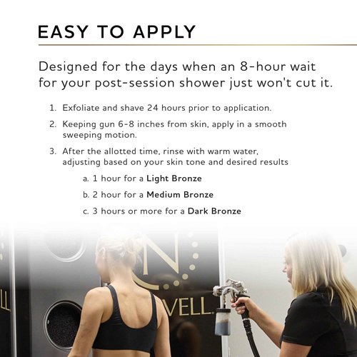 Norvell Premium Spray Tan Solution Dark Rapid 1 liter – Professional Sunless Tanning Formula for Fast Natural Bronze Glow, Streak Free, Long Lasting Color