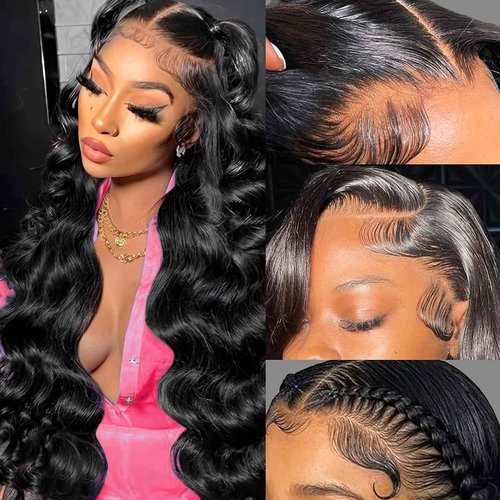 HANGFIRST 13x6 Body Wave Lace Front Wigs Human Hair Pre Plucked 180% Density HD Lace Frontal Wig Human Hair For Women Body Wave Wigs With Baby Hair 26inch