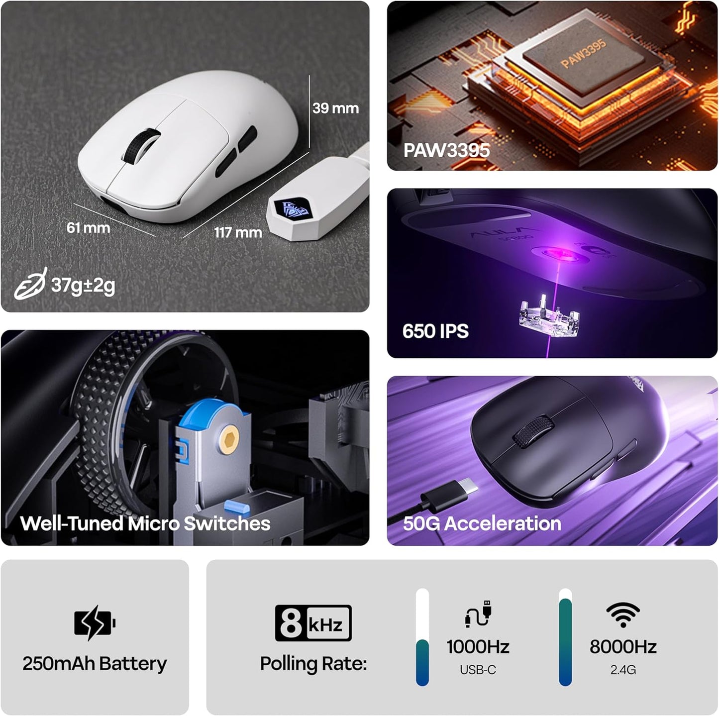 AJAZZ AK980 98% Mechanical Keyboard with Aula SC800 Gaming Mouse